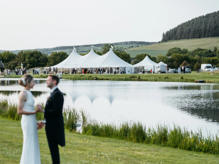 Wedding marquee at Chatton Lakes